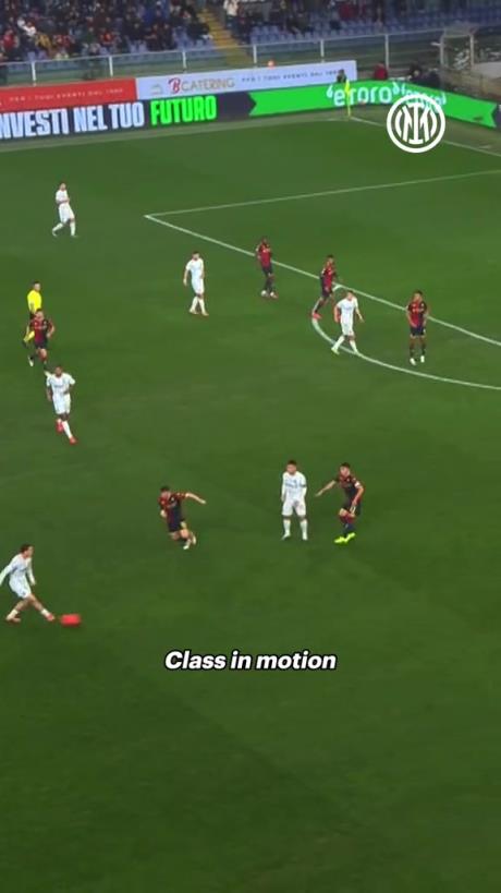 默契度极高！国米这次连续传递配合几乎让热那亚防线崩溃