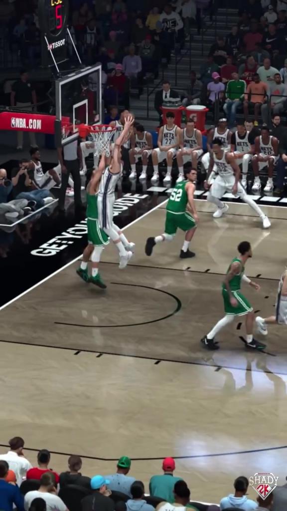 画面太真实了！网友在2K中模拟巅峰基德空降现在的篮网