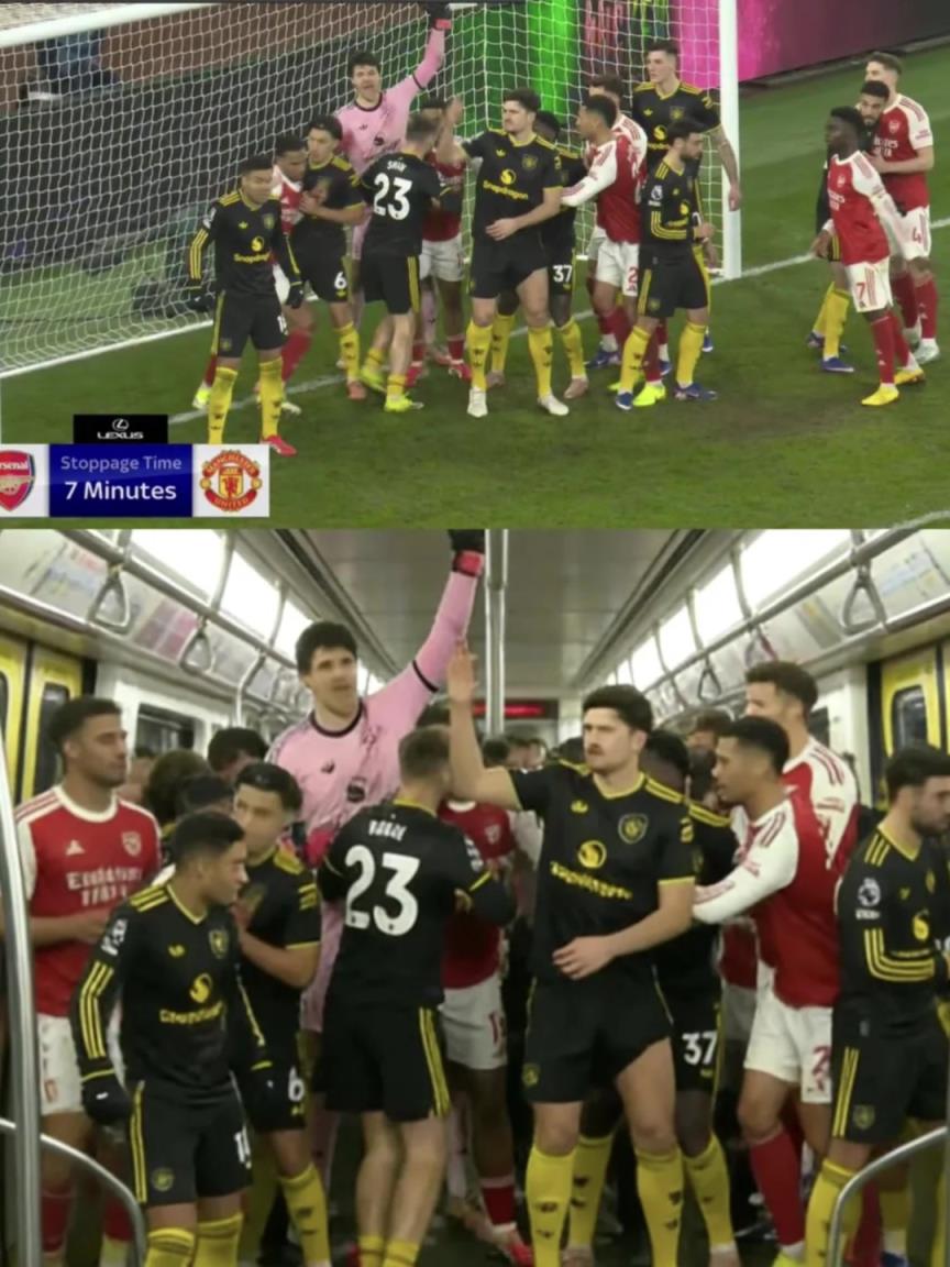 网友恶搞阿森纳vs曼联就像乘坐广州地铁…