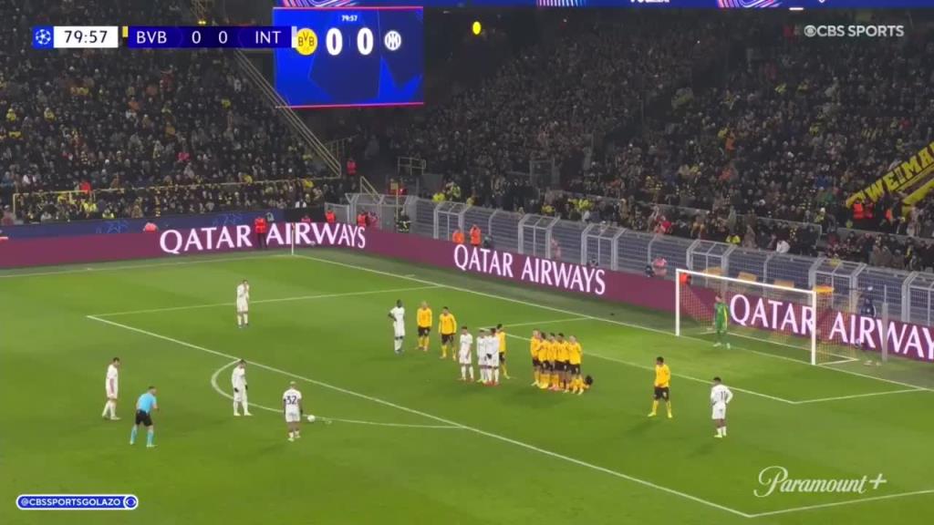 国米80分钟打破僵局！迪马尔科任意球无解弧线绕过人墙破门！