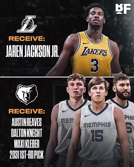 小克申请交易！美媒为湖人献策：克内克特+小里+1首轮换JJJ