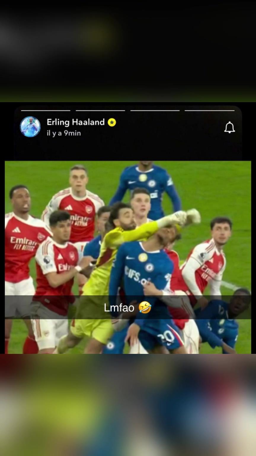 拉亚出击打中了佩德罗的头！哈兰德INS发帖：笑死我了