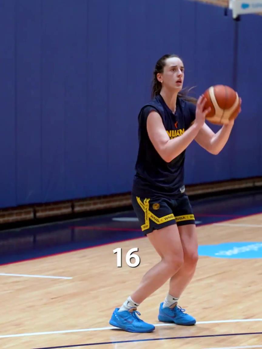 不愧是WNBA新门面克拉克训练三分球25中22神准！