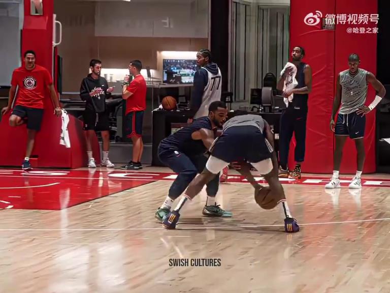 此前快船队内单挑哈登这单打动作也太丝滑了！