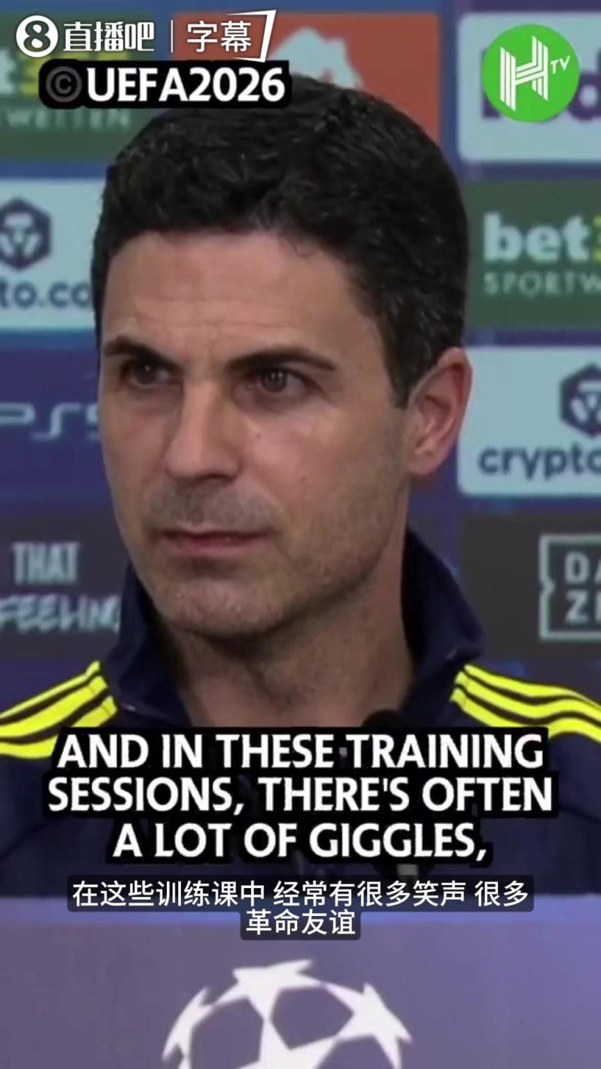 为何在训练中拍打球员？阿尔特塔：良好的连接是赢球的关键