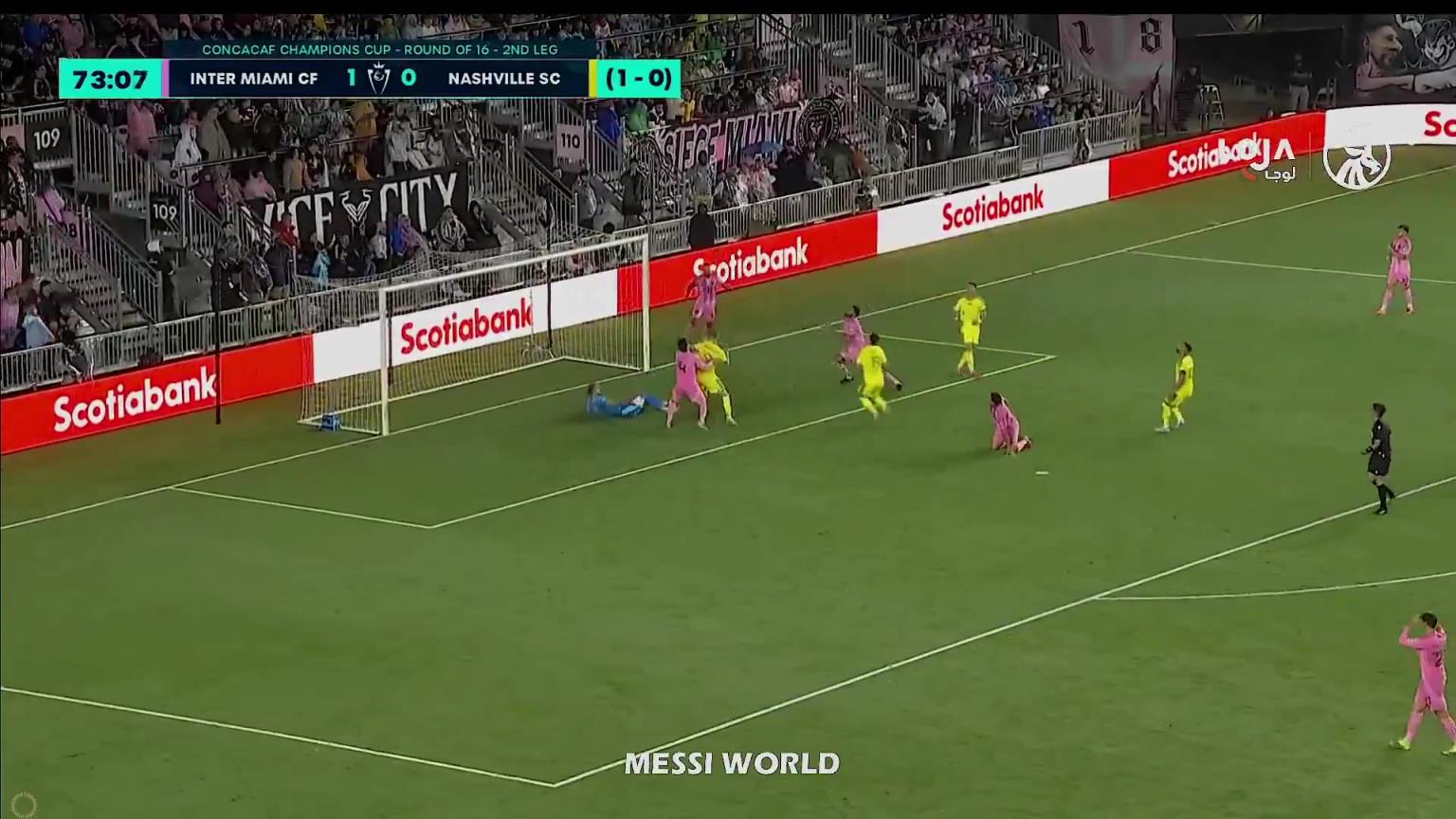 梅西可能出局！迈阿密禁区内乱战惨遭扳平，现在客场进球落后！