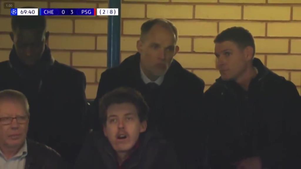 图赫尔德比！英格兰主教练图赫尔观战切尔西对大巴黎！