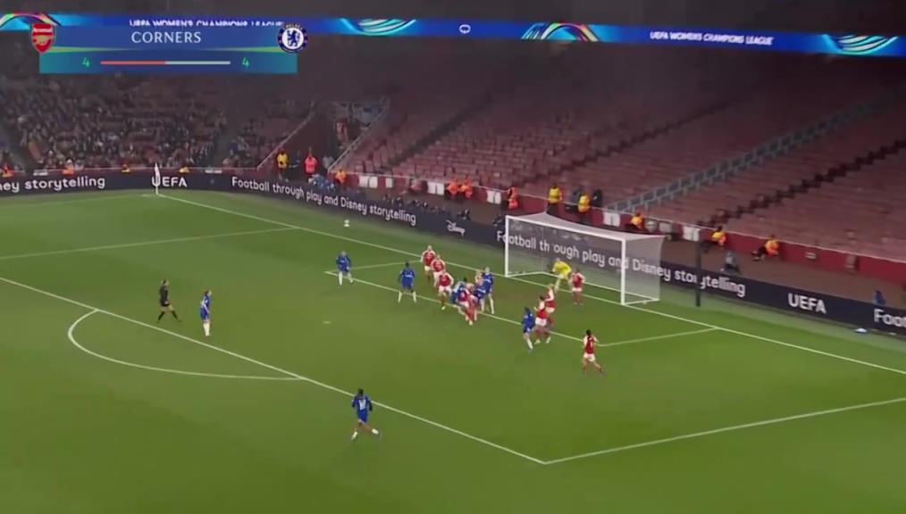 打几分？女足欧冠上，切尔西女足劳伦-詹姆斯打出直挂死角世界波