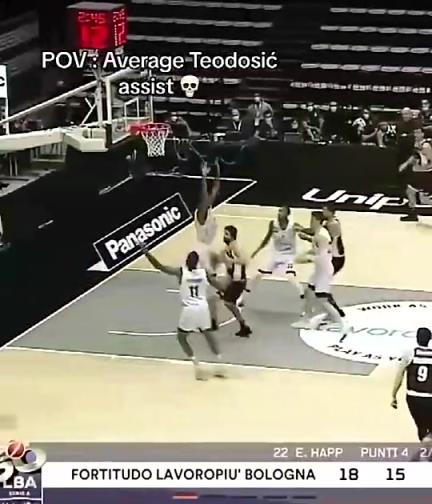 论传球骚气，特奥多西奇应该不输东契奇吧！